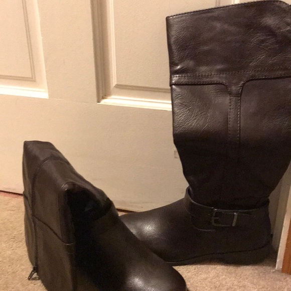{Croft &Barrow} Tall Dark Brown Riding Boots - Picture 3 of 8